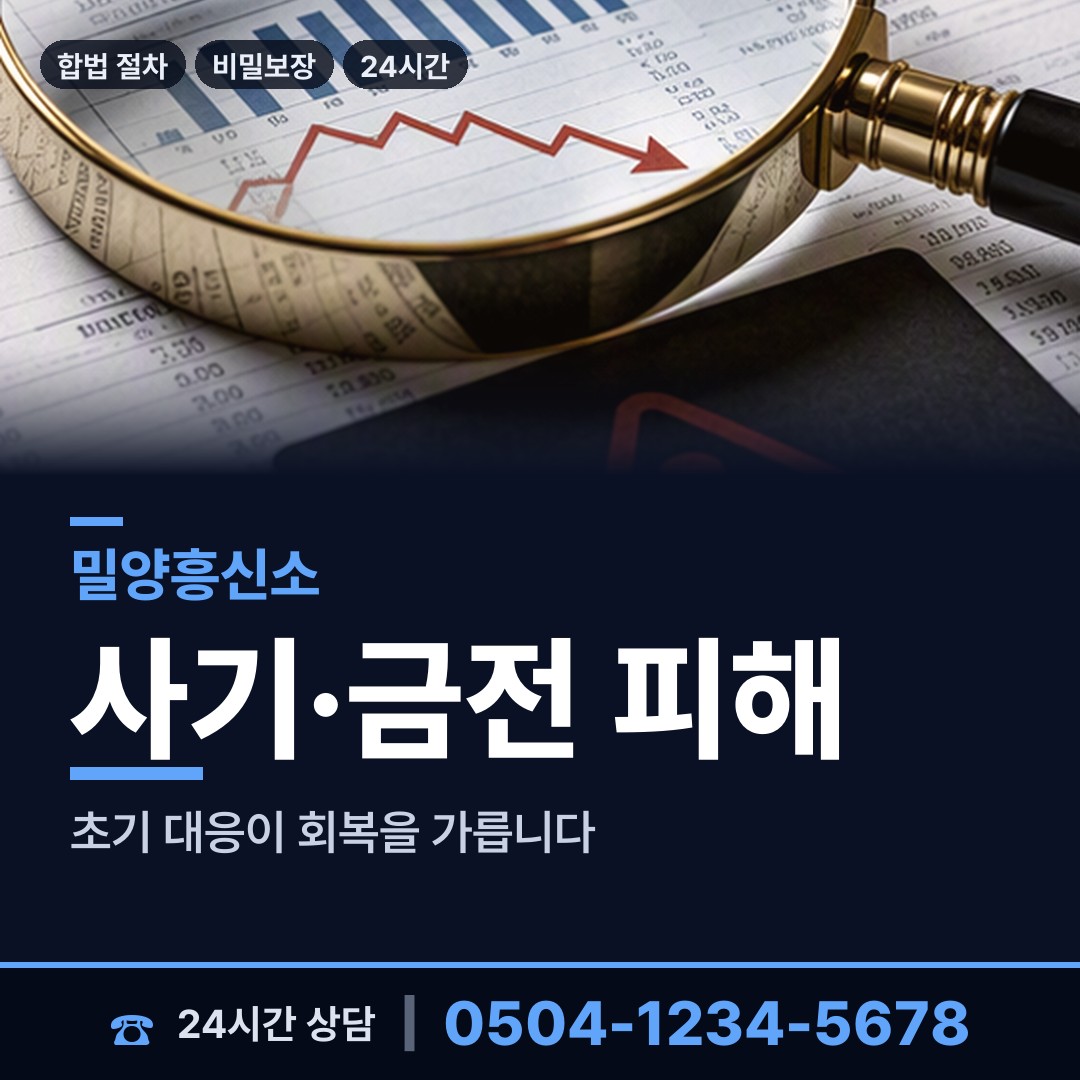 밀양 삼랑진임천출장소 탐문조사 상담 안내